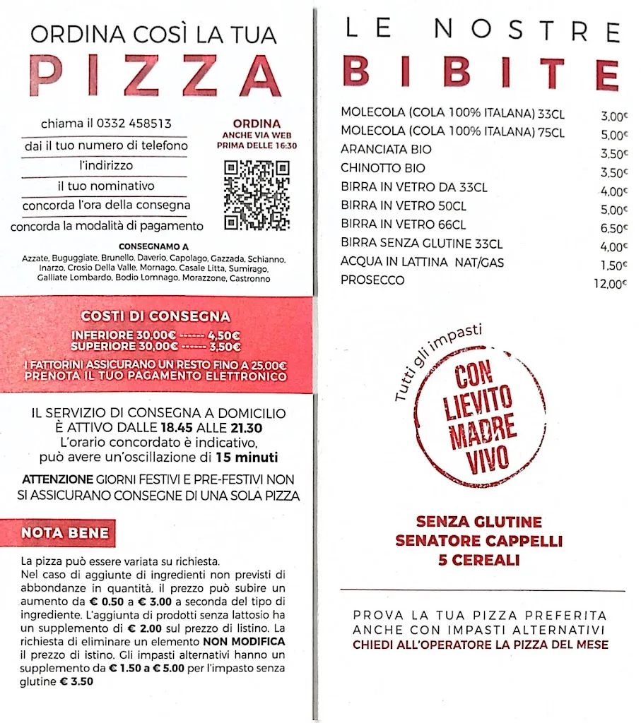 Menu_Torretta Pizza & Bakery - Valerio Torre store_Azzate_image_1