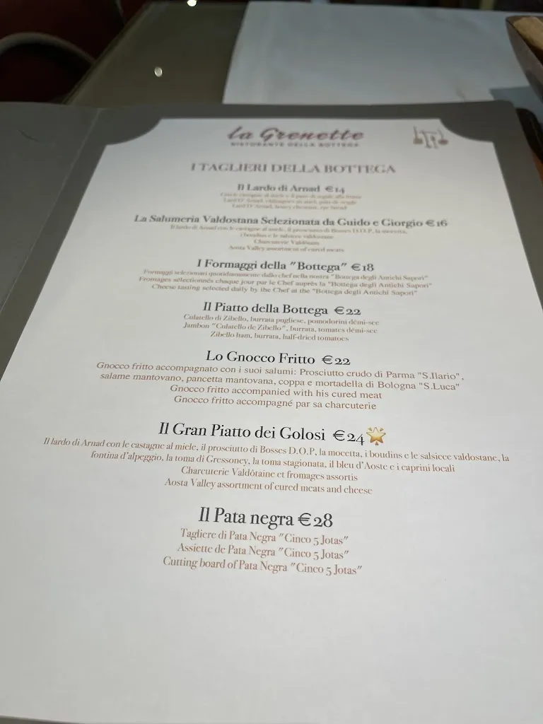 Menu_La Grenette_Valle d'Aosta_image_1