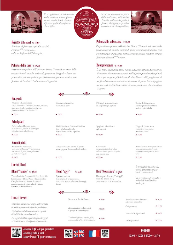 Menu_Ristorante Osteria da Nando Cucina Tipica Aosta_Valle d'Aosta_image_1