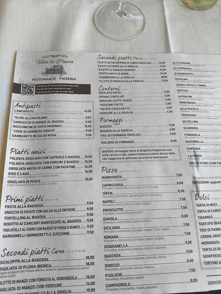Menü_Ristorante Pizzeria Villa la pausa_Bagolino_Bild_4