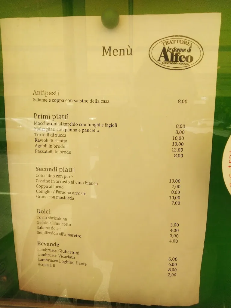 Menu_Trattoria Le Donne Di Alfeo_Bagnolo San Vito_image_1