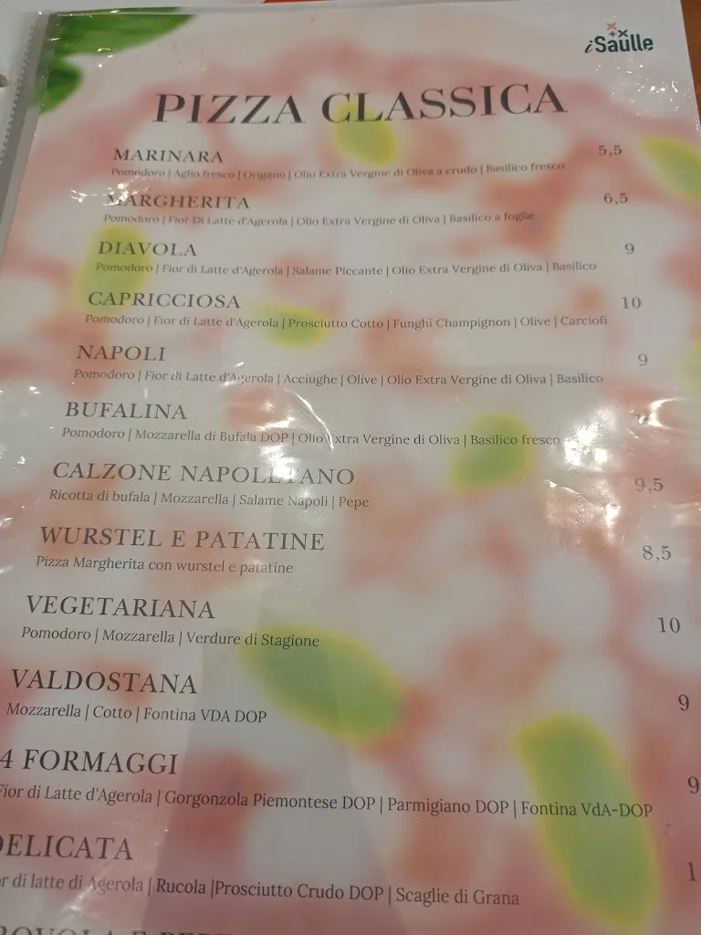 Menu_Saulle Re - Ristorante, Pizzeria e bar_Villair-Amerique_image_1