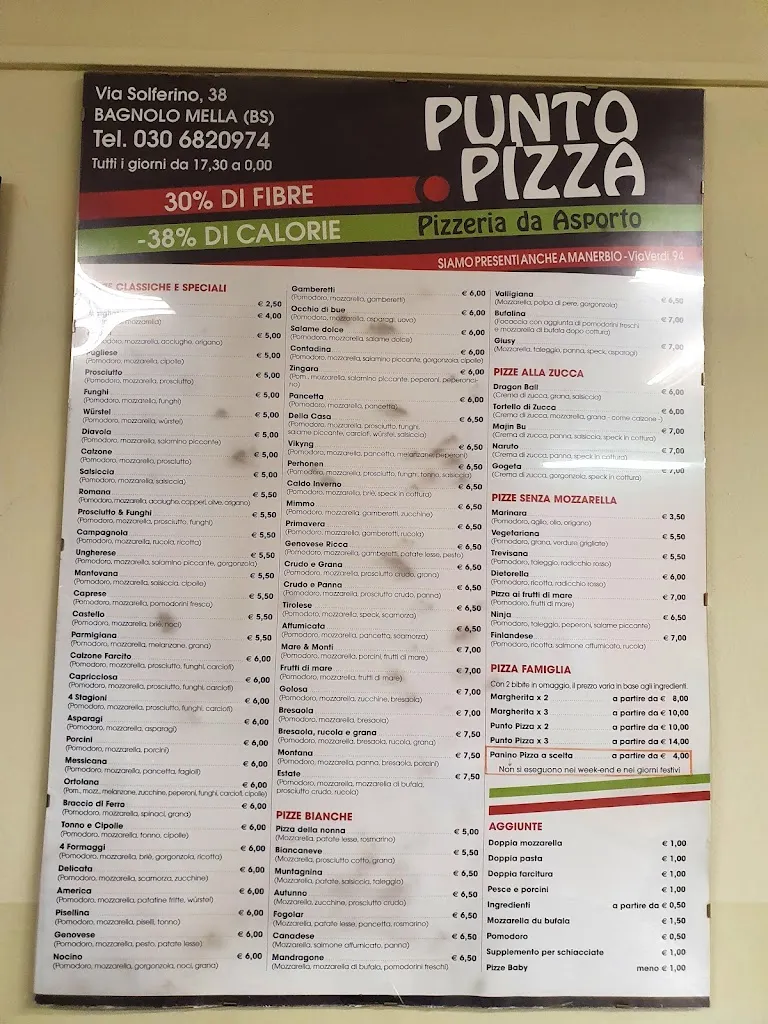 Menu_Punto Pizza Di Il Khalifa AHMED_Bagnolo Mella_image_1
