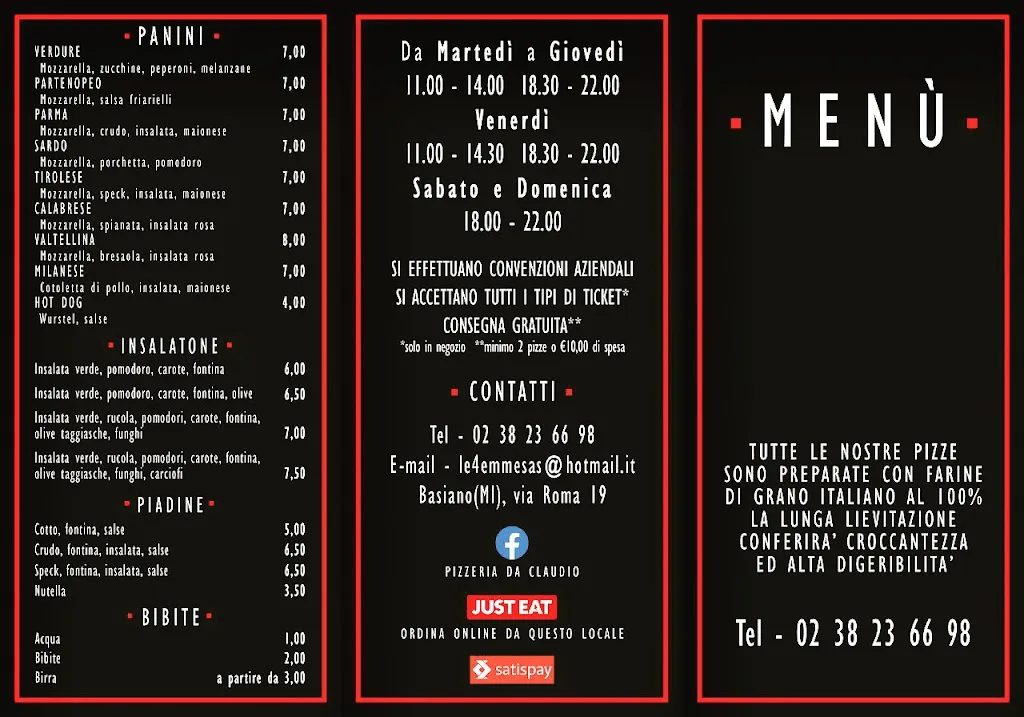 Menu_Da Claudio_Basiano_image_4