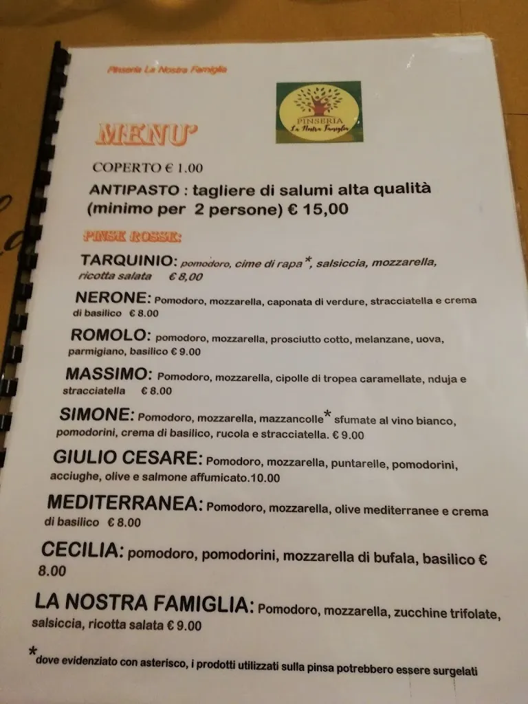 Menu_Pinseria La Nostra Famiglia_Bareggio_image_1