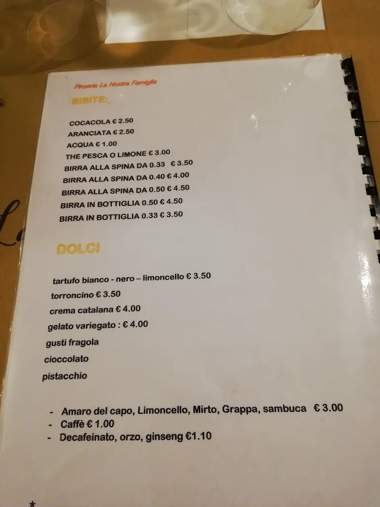 Menu_Pinseria La Nostra Famiglia_Bareggio_image_3