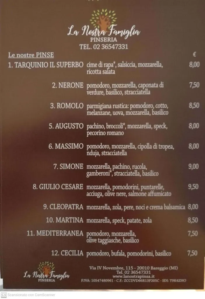 Menu_Pinseria La Nostra Famiglia_Bareggio_image_4