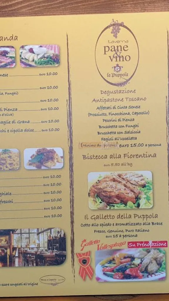 Menü_La Puppola Ristorante Toscano_Barzio_Bild_2