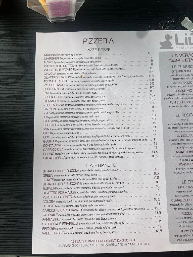 Menu_Lido' ristorante pizzeria SPIAGGIA_Ville Sur Sarre_image_4