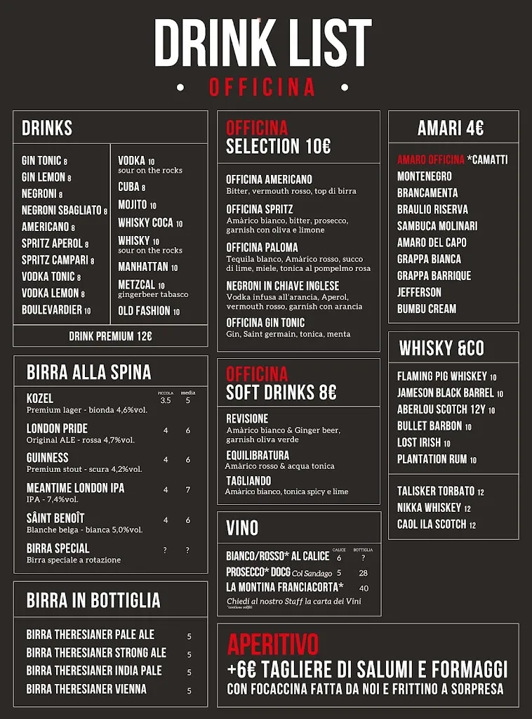 Menu_OFFICINA pub pizzeria_Basiglio_image_1