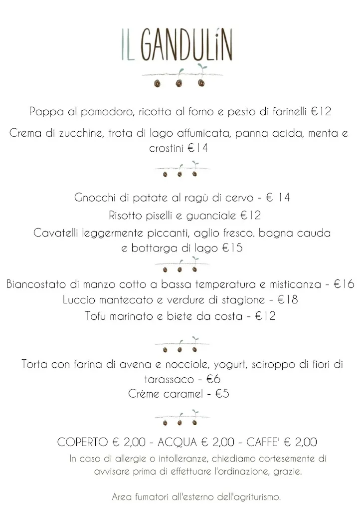 Menü_Agriturismo Il Gandulin_Belgioioso_Bild_4