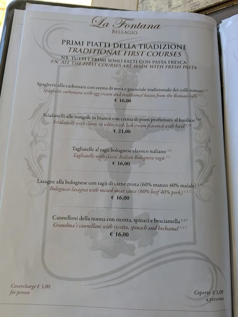 Menu_La Fontana Bellagio_Bellagio_image_4