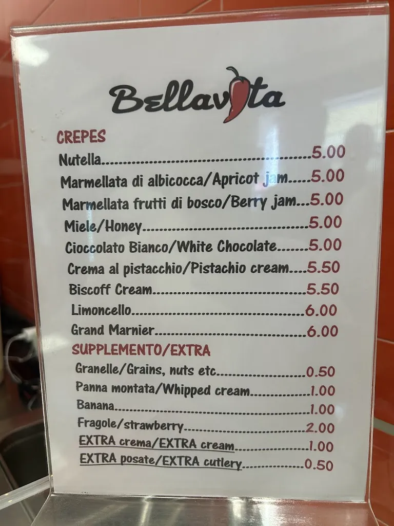 Menu_Bellavita - Italian Style Street Food_Bellagio_image_4