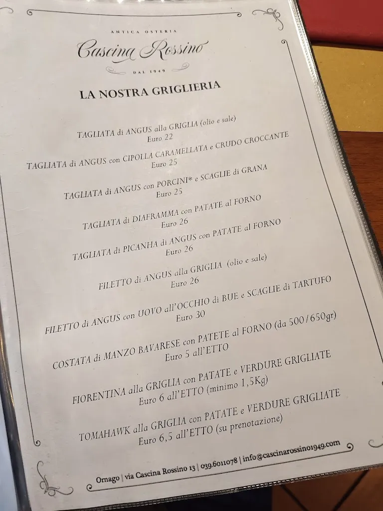 Menu_Antica Osteria Cascina Rossino 1949_Bellusco_image_1