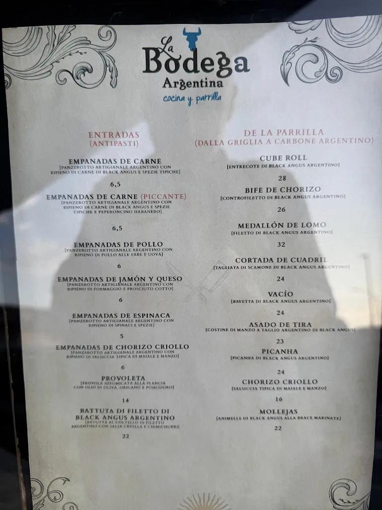 Menu_La Bodega Argentina_Bernareggio_image_1