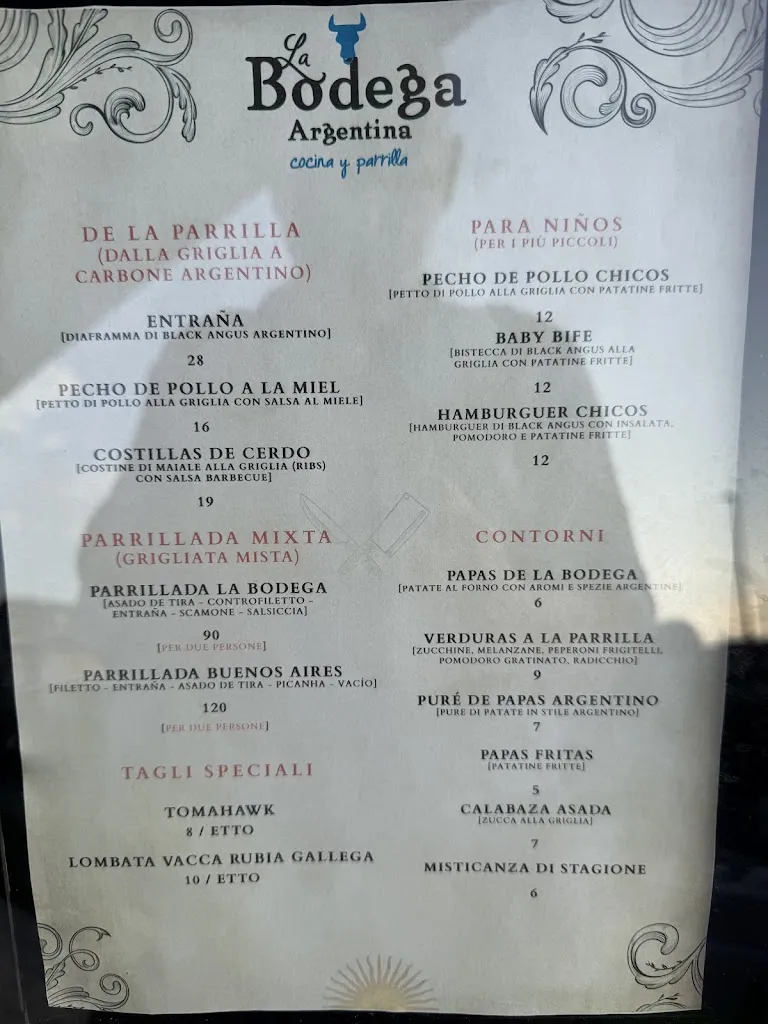 Menu_La Bodega Argentina_Bernareggio_image_2