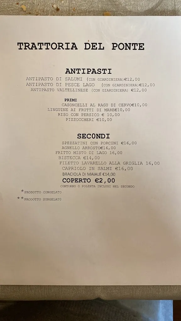 Menu_Trattoria Del Ponte - Bellano _Bellano_immagine_4