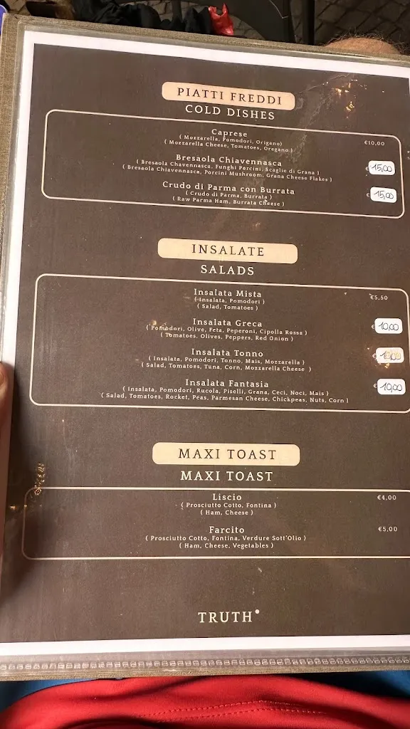 Menu_TRUTH WINE FOOD & DRINK_Bellano_immagine_1