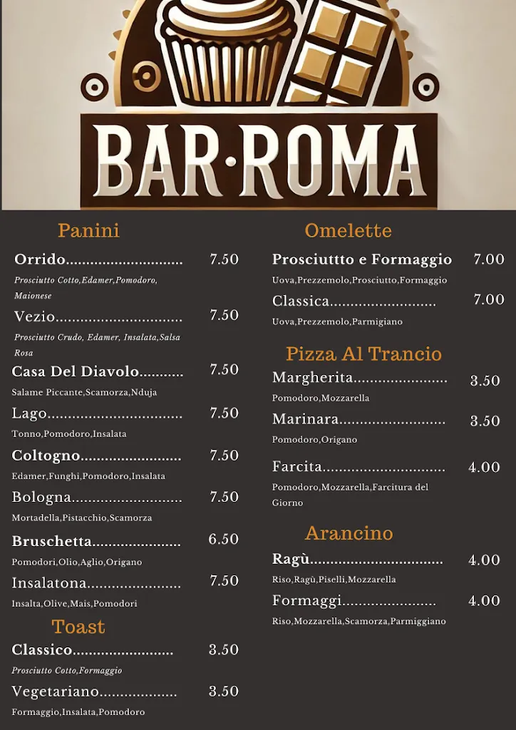 Menu_Bar Roma Pasticceria Italian breakfast_Bellano_image_1