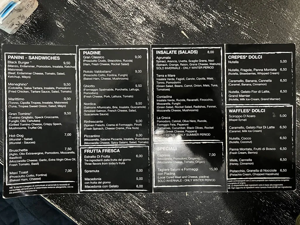 Menu_The Black Hole_Valtournenche_image_1