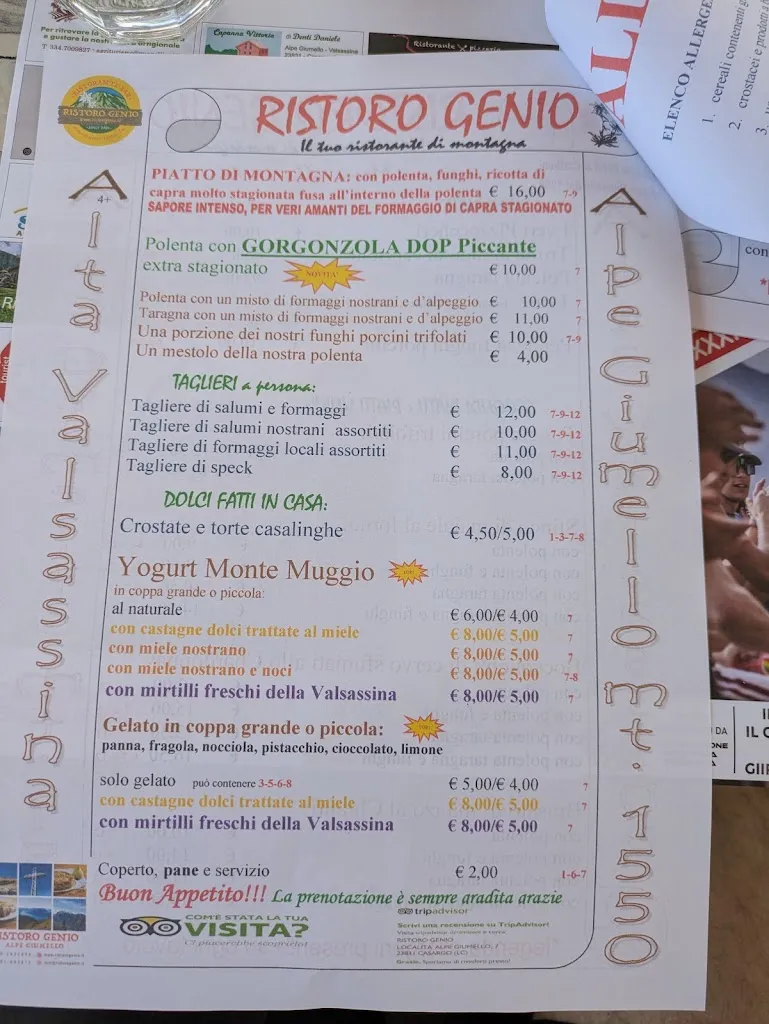 Menu_Ristoro Genio - Alpe Giumello _Bellano_image_1