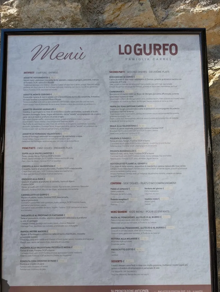 Menu_Antica trattoria Lo Gurfo_Valtournenche_immagine_2