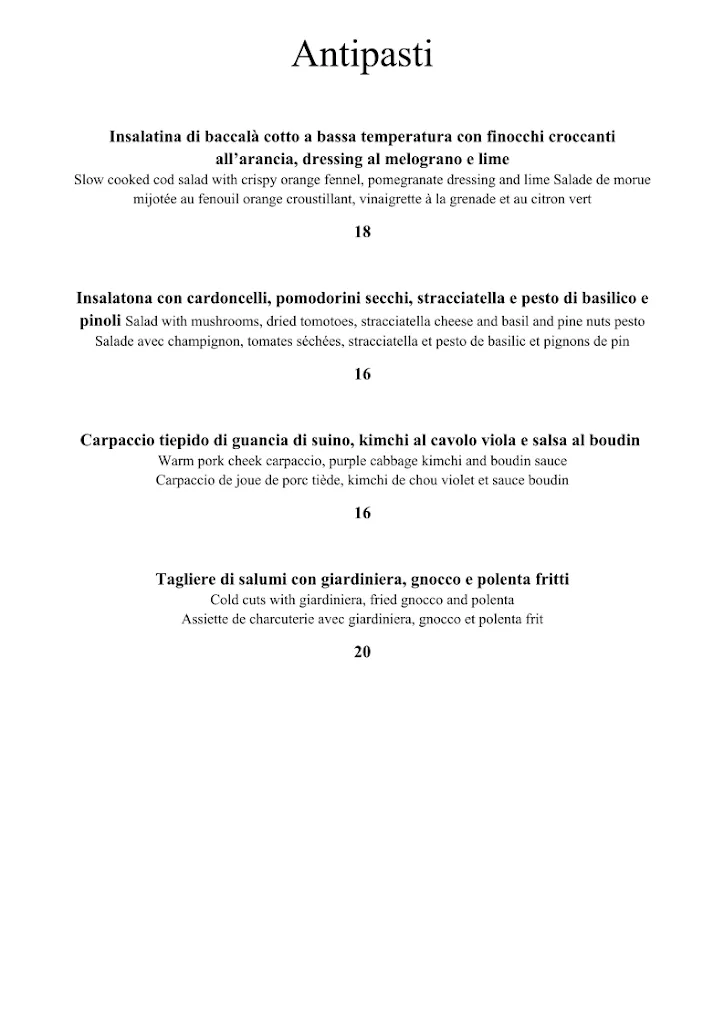 Menu_The Luge B & B_Valtournenche_image_2