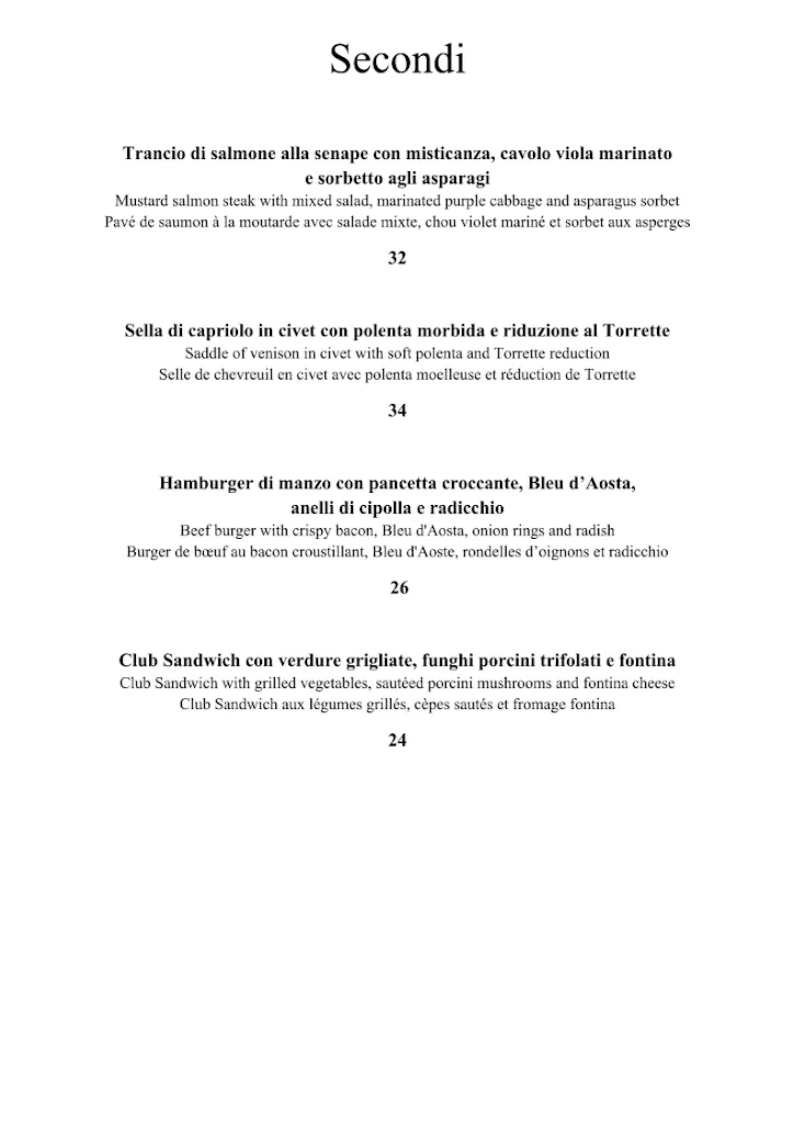 Menu_The Luge B & B_Valtournenche_image_4