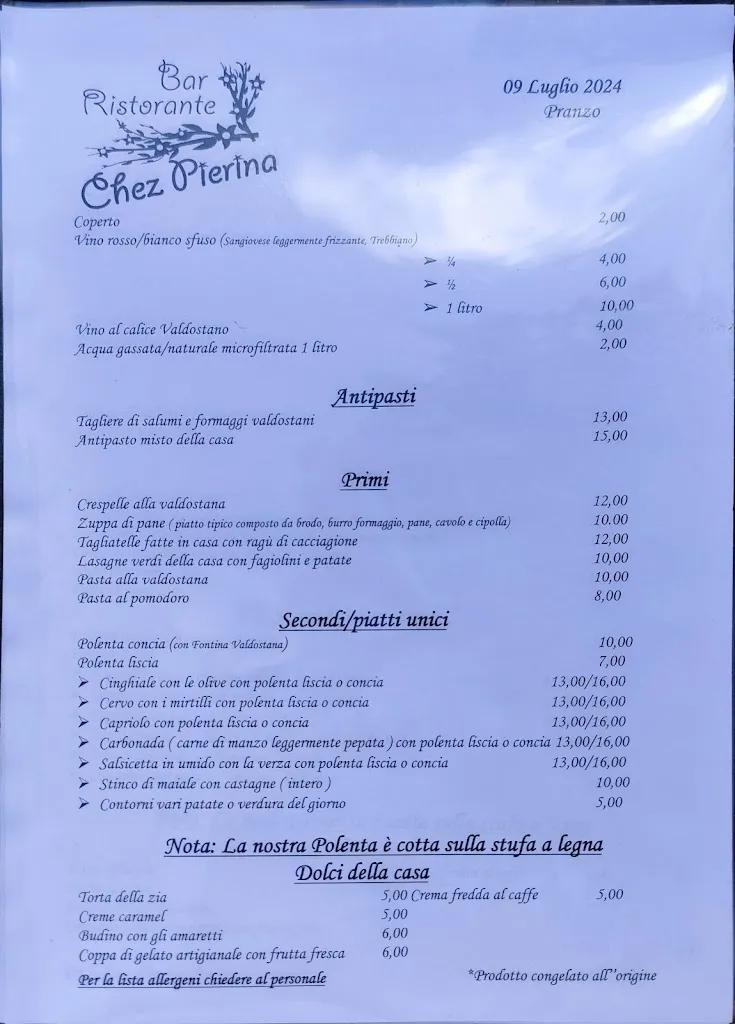 Menu_Chez Pierina_Valtournenche_image_1