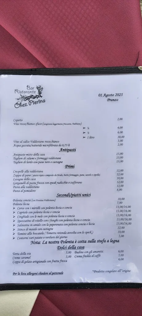 Menu_Chez Pierina_Valtournenche_image_3