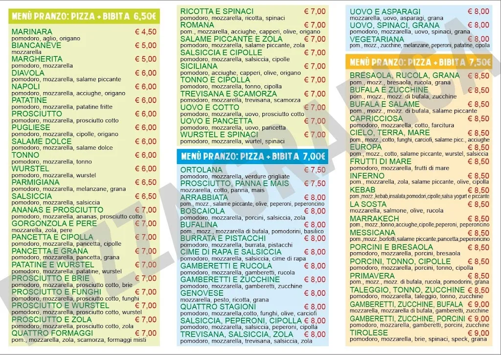 Menu_PIZZERIA LA SOSTA 2 BESANA_Besana in Brianza_image_1