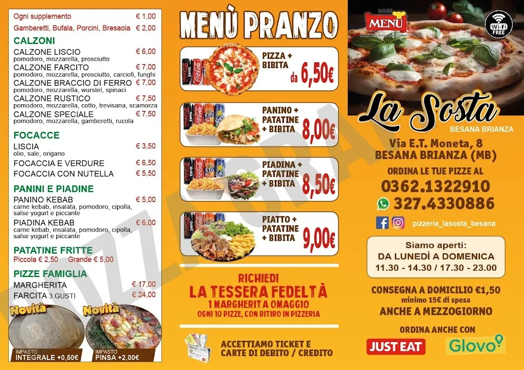 Menu_PIZZERIA LA SOSTA 2 BESANA_Besana in Brianza_image_2