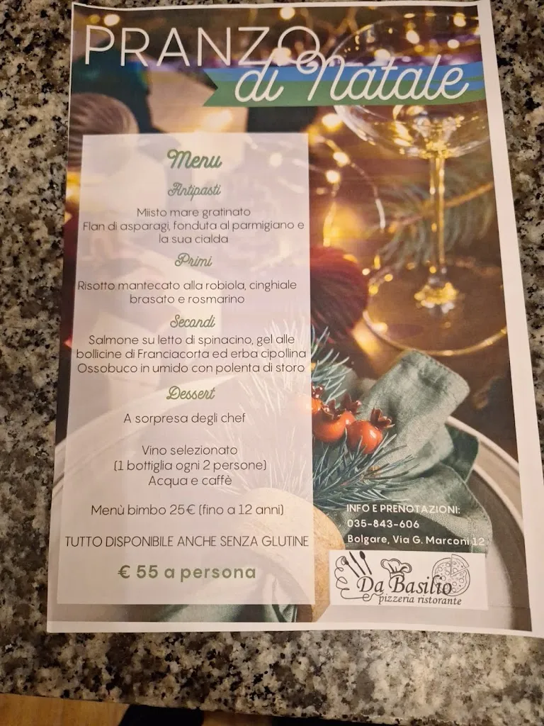 Menu_Da Basilio Pizzeria Ristorante Gourmet_Bolgare_image_1