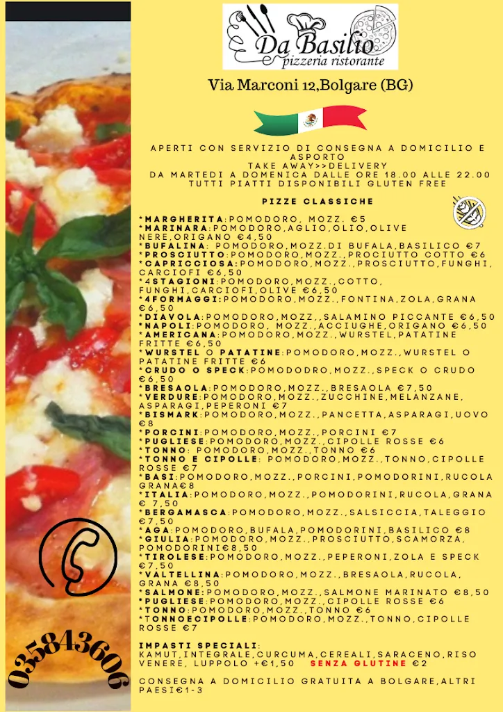 Menu_Da Basilio Pizzeria Ristorante Gourmet_Bolgare_image_2