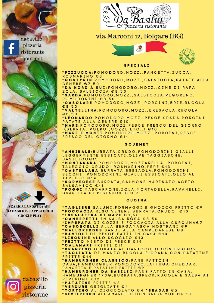 Menu_Da Basilio Pizzeria Ristorante Gourmet_Bolgare_image_3