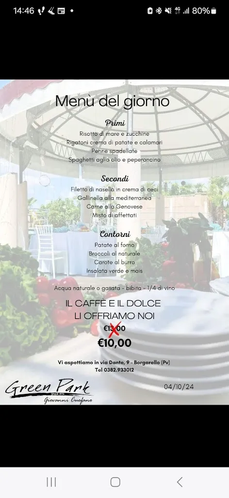 Menu_Ristorante Green Park_Borgarello_image_3