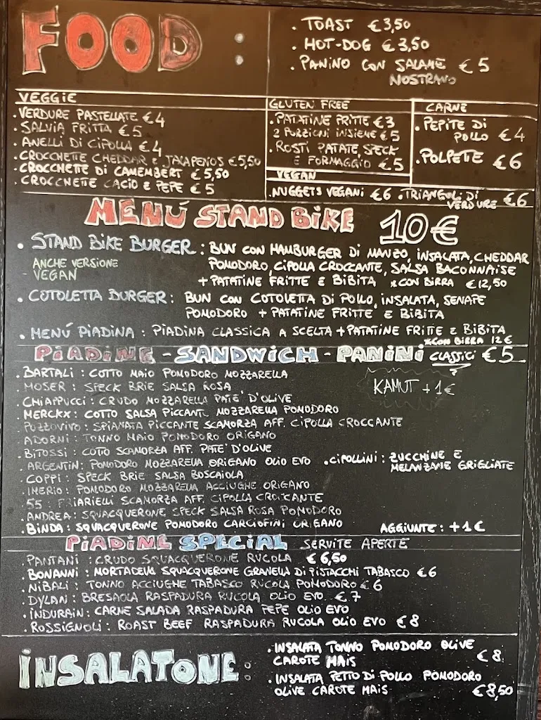 Menu_Stand Bike Cafè_Borgarello_immagine_1