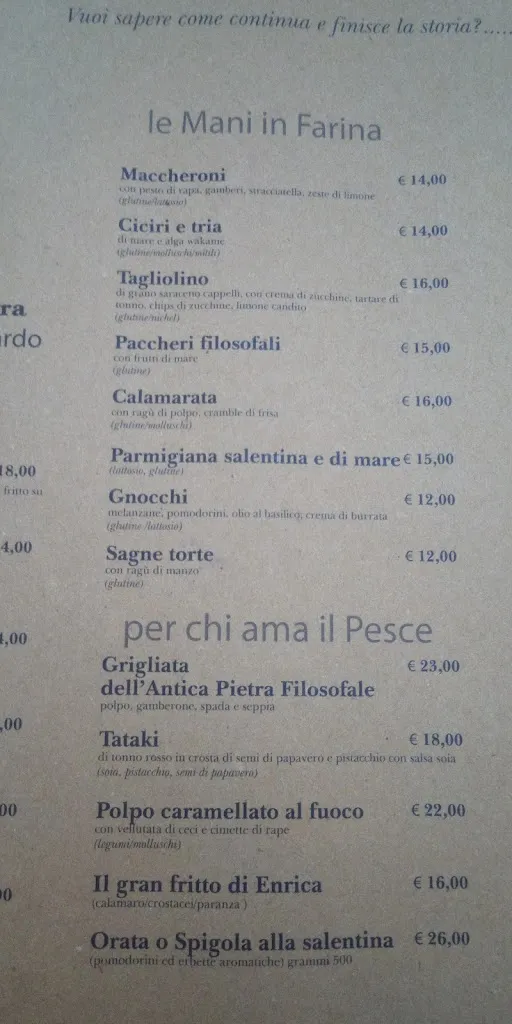 Menu_Antica Pietra Filosofale_Acquarica del Capo_immagine_1