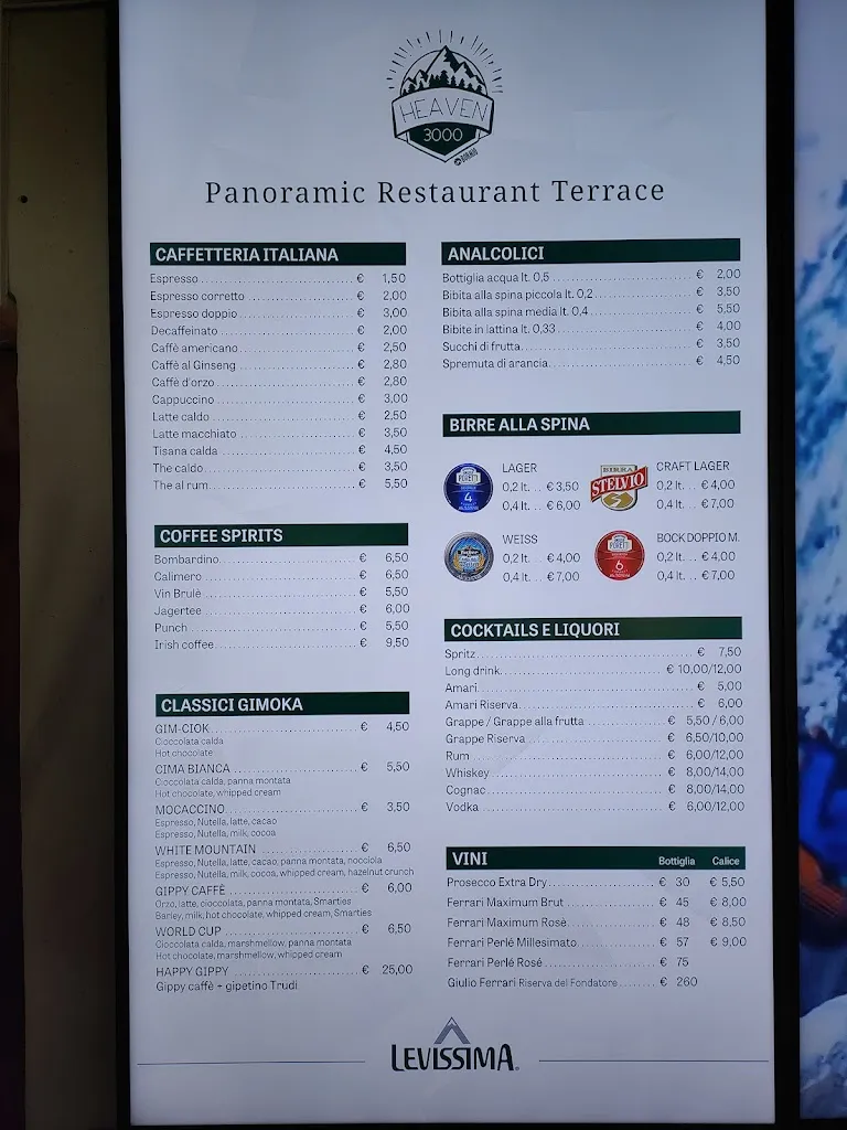 Menu_Heaven 3000 Panoramic Restaurant_Bormio_image_1