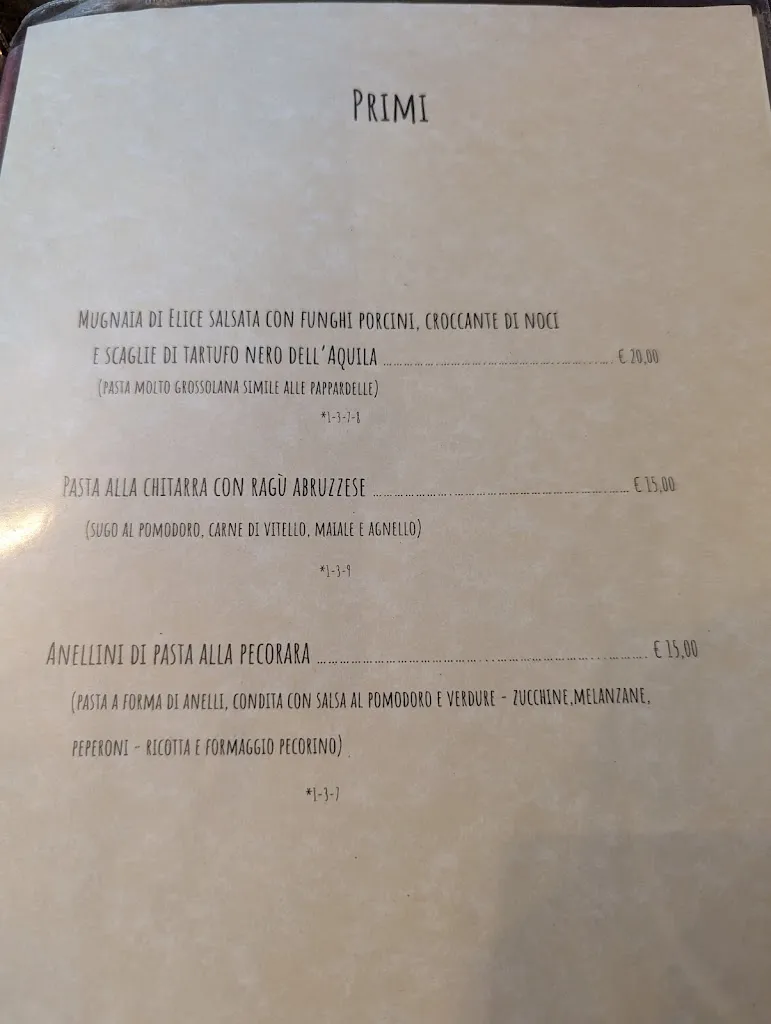 Menu_Osteria Rifugio d'Abruzzo_Bregnano_image_1