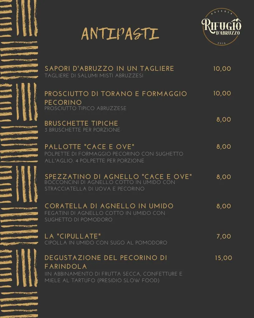 Menu_Osteria Rifugio d'Abruzzo_Bregnano_image_2