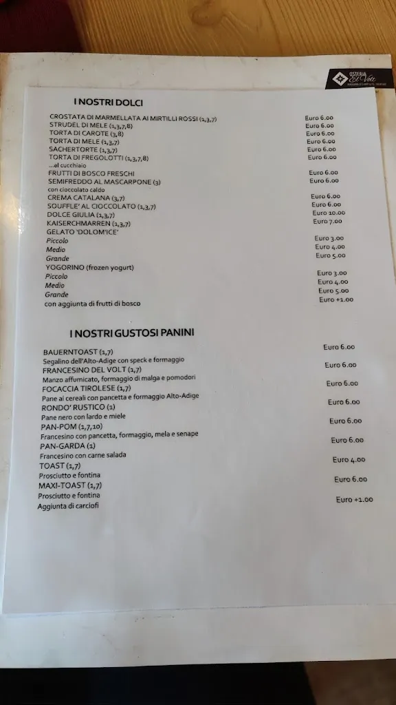 Menu_Ristorante El Volt Dela Baita_Brenta_immagine_4