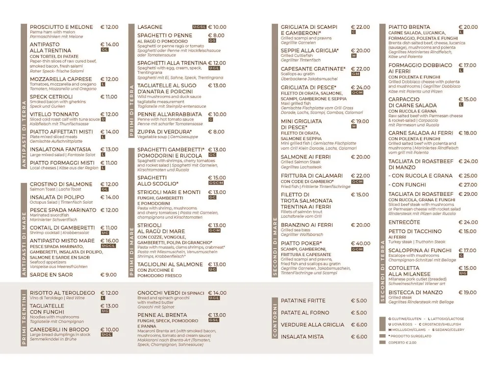 Menü_Albergo Ristorante Al Brenta_Brenta_Bild_1