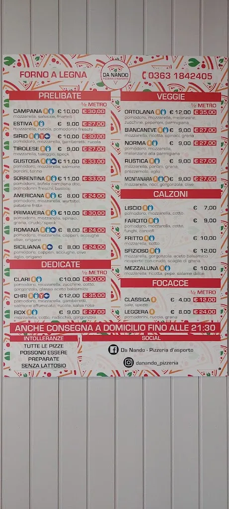 Menu_Da Nando Pizzeria D'asporto_Brignano Gera d'Adda_image_2