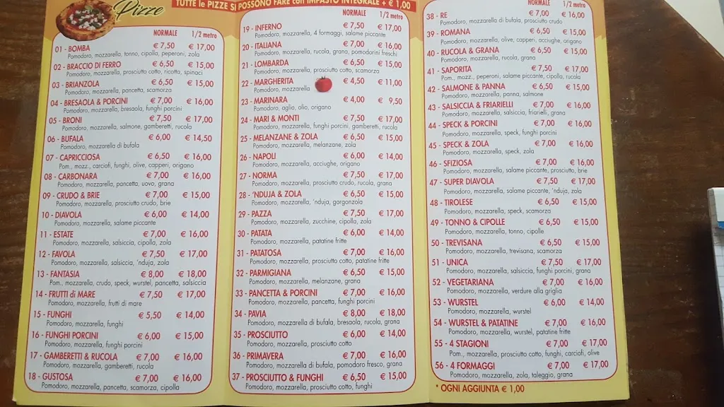 Menu_Pizzeria La Favola_Broni_image_2