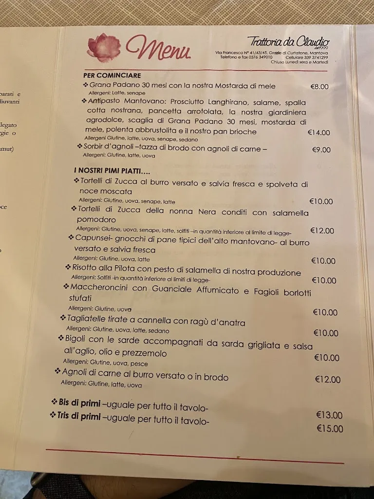 Menu_Trattoria da Claudio 1999_Buscoldo_immagine_1