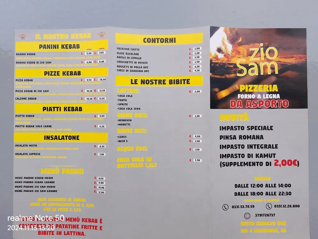 Menu_Pizzeria Zio Sam_Busto Garolfo_immagine_1