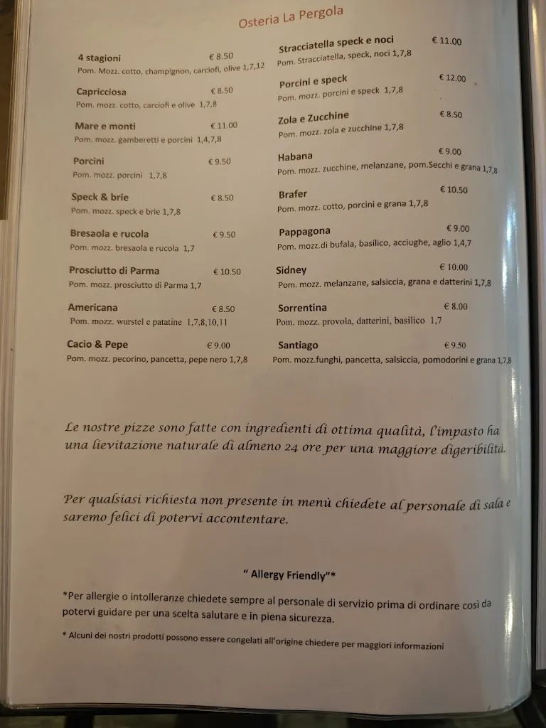 Menu_Osteria La Pergola_Cabiate_image_1
