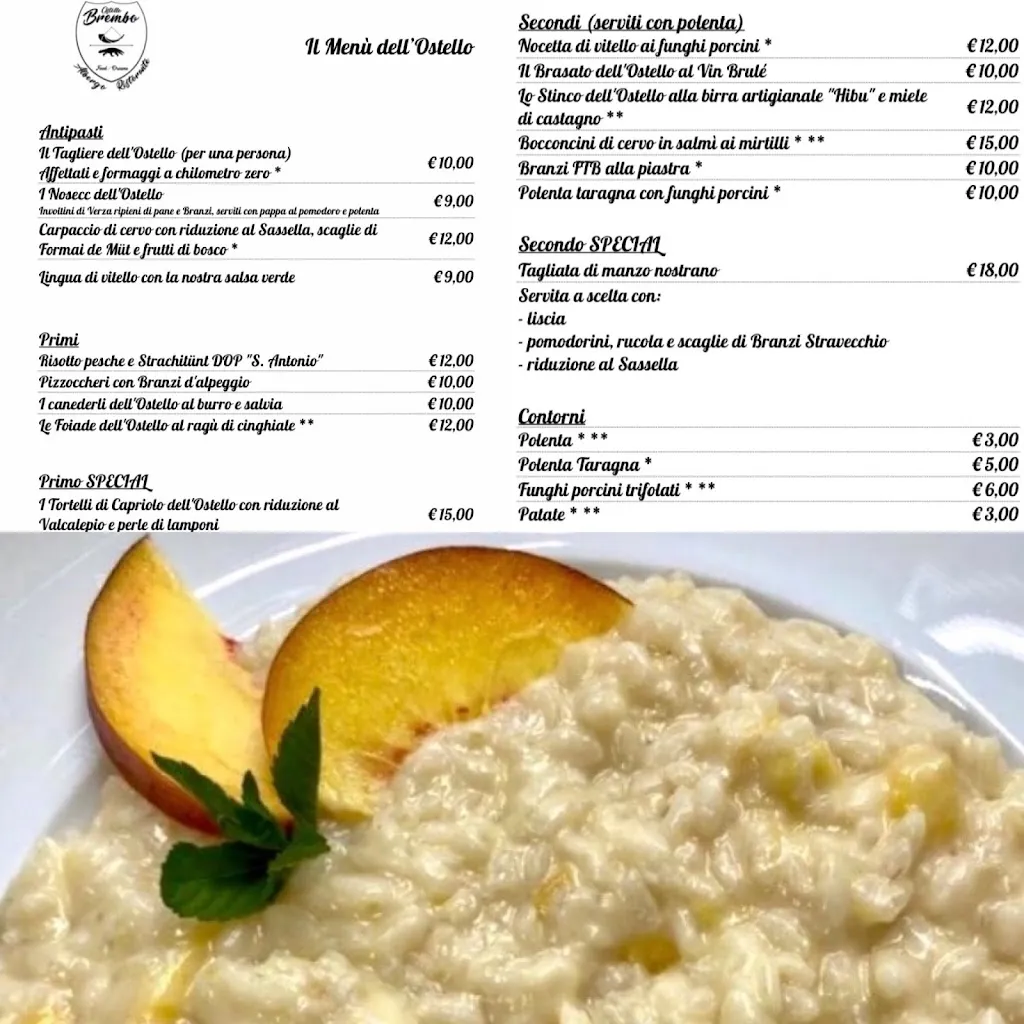 Menü_Ostello Brembo - Ristorante_Camerata Cornello_Bild_2