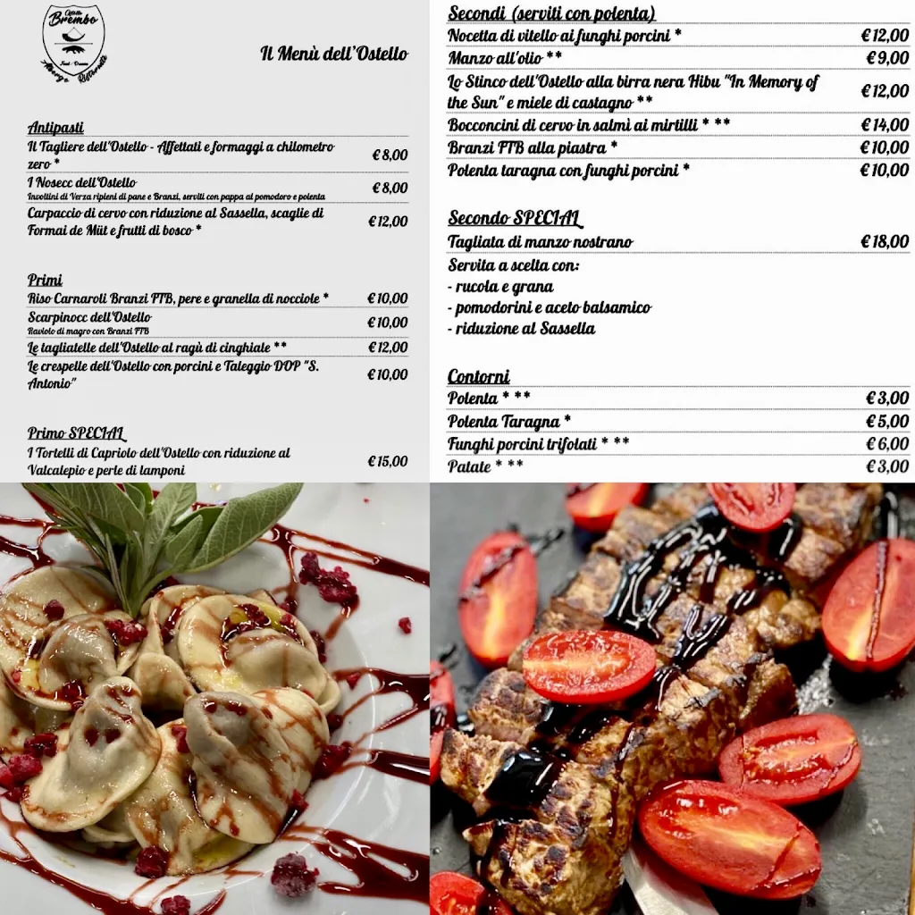 Menü_Ostello Brembo - Ristorante_Camerata Cornello_Bild_4